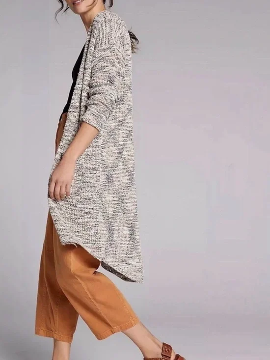 Anthropologie Pilcro Padma Space-Dyed Long-Line Knit Cardigan Boho Sweater Sz S - Picture 5 of 12